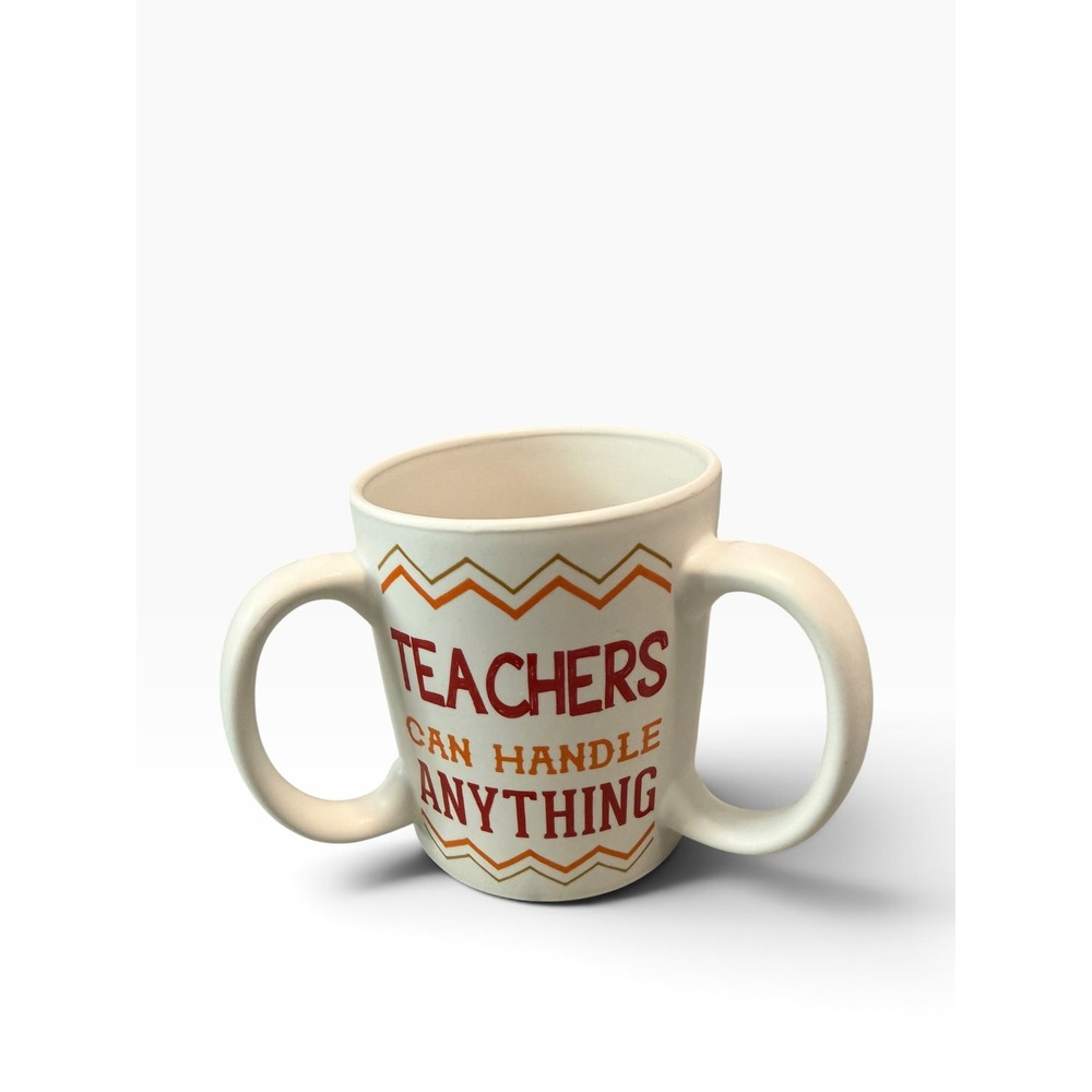 Papel Teachers Can Handle Anything Double Handled Ceramic Mug Novelty Gift